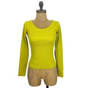 Everlane Women's Long Sleeve Tee - Lime Green